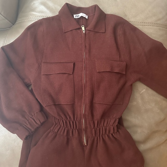 Zara Pants - Zara brown jumpsuit.